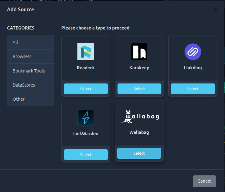 Bookmark Tools Configuration