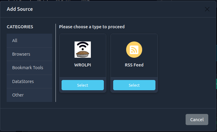Other Sources Configuration